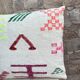 Handmade Berber wool cushion: Moroccan Kilim cushion (45x45cm)