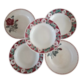 Lot 5 mismatched plates iron earth