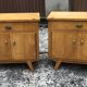 Vintage 60s blond wood bedside tables
