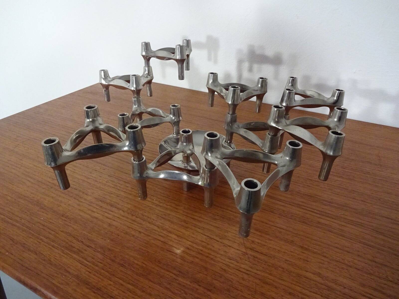Candleholders by Ceasar Stoffi & Fritz Nagel for BMF, 1960s, Set of 11