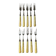 10 antique gold forks for desserts, cheese