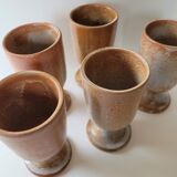 Lot of 5 stoneware mazagrans