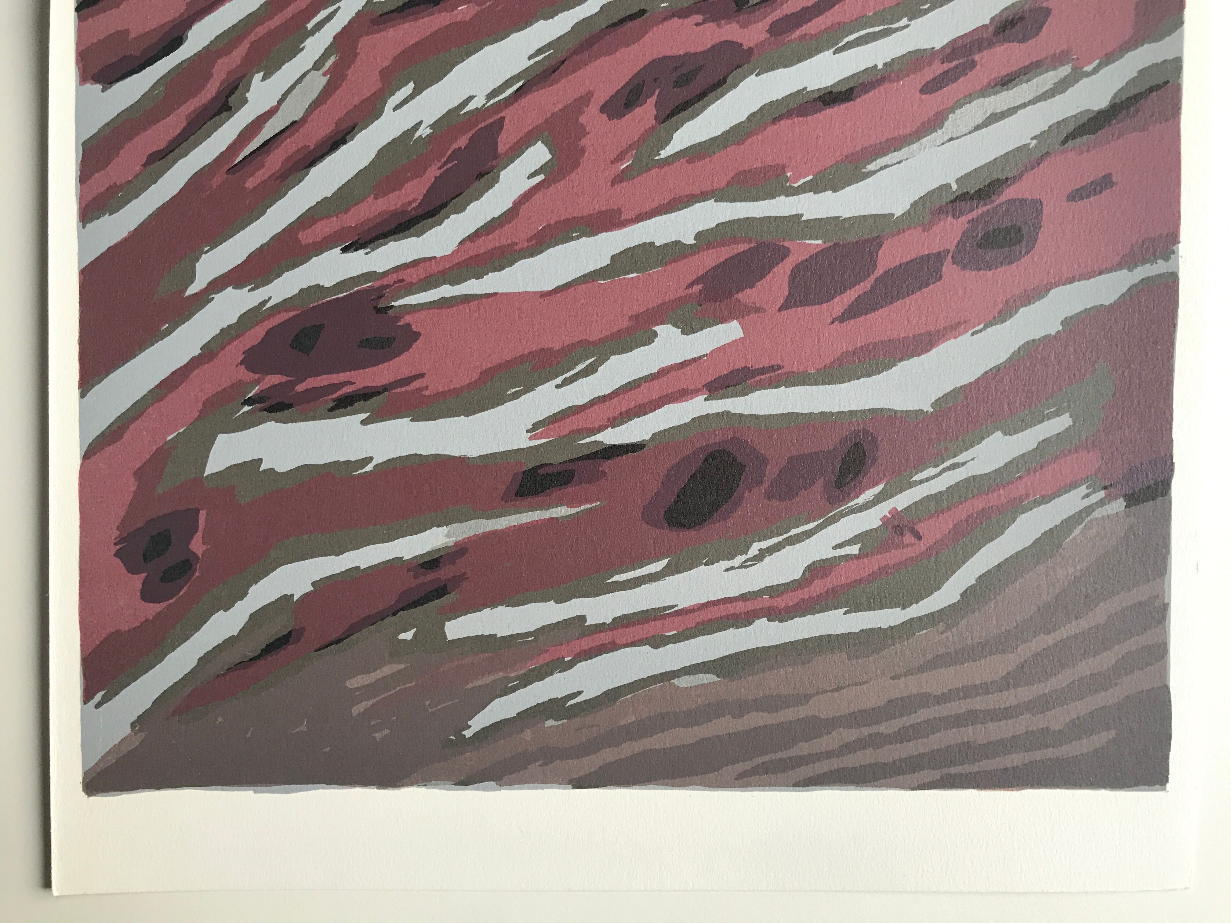 Original lithograph on Arches vellum by Raoul UBAC, Terrassements, 1978