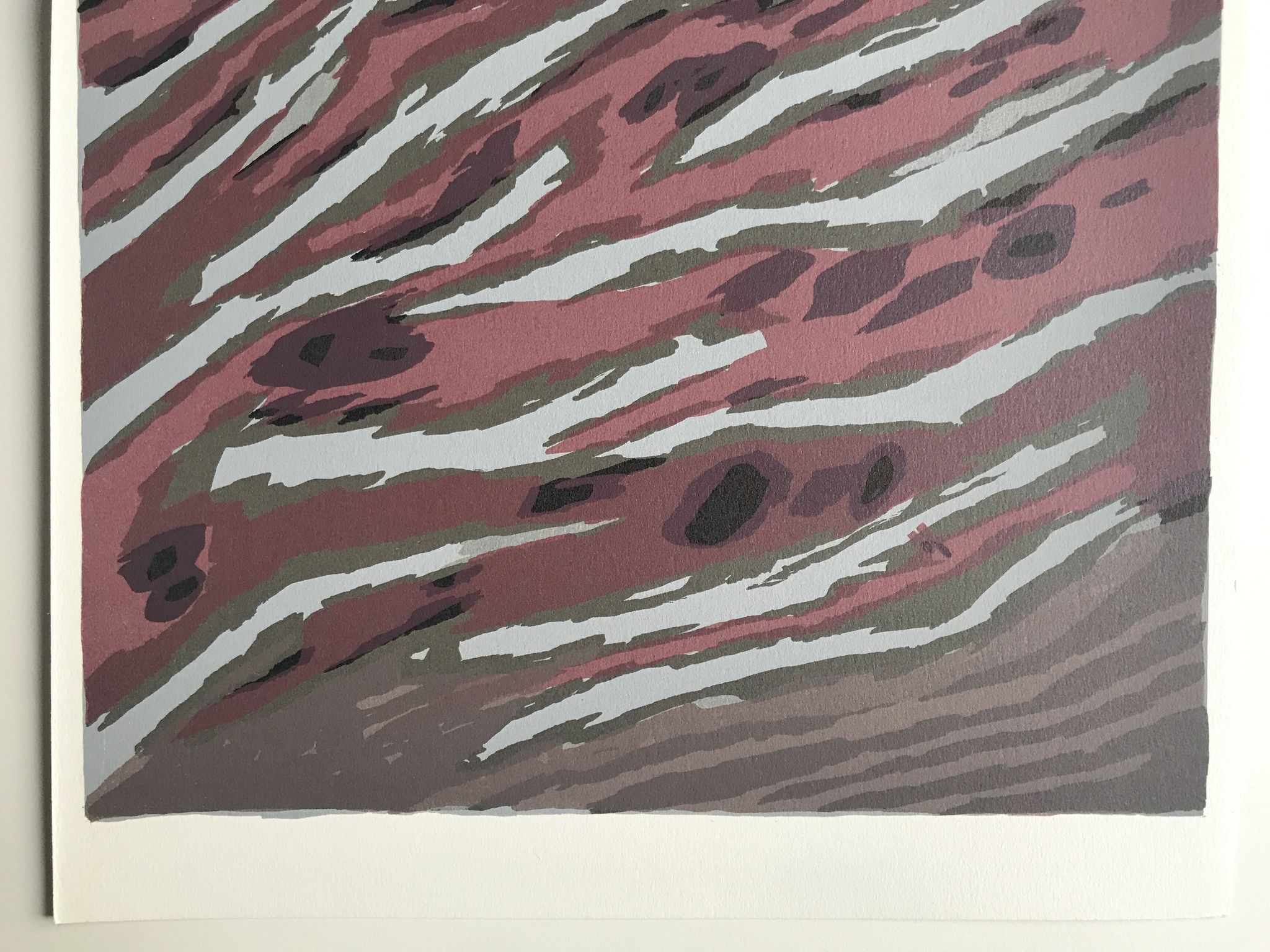 Lithographie originale sur vélin d'Arches de Raoul UBAC, Terrassements, 1978