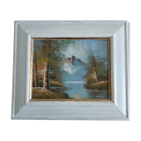 Tableau paysage signé M. Hail