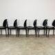 6 Pégase Baumann chairs, black, 1960s