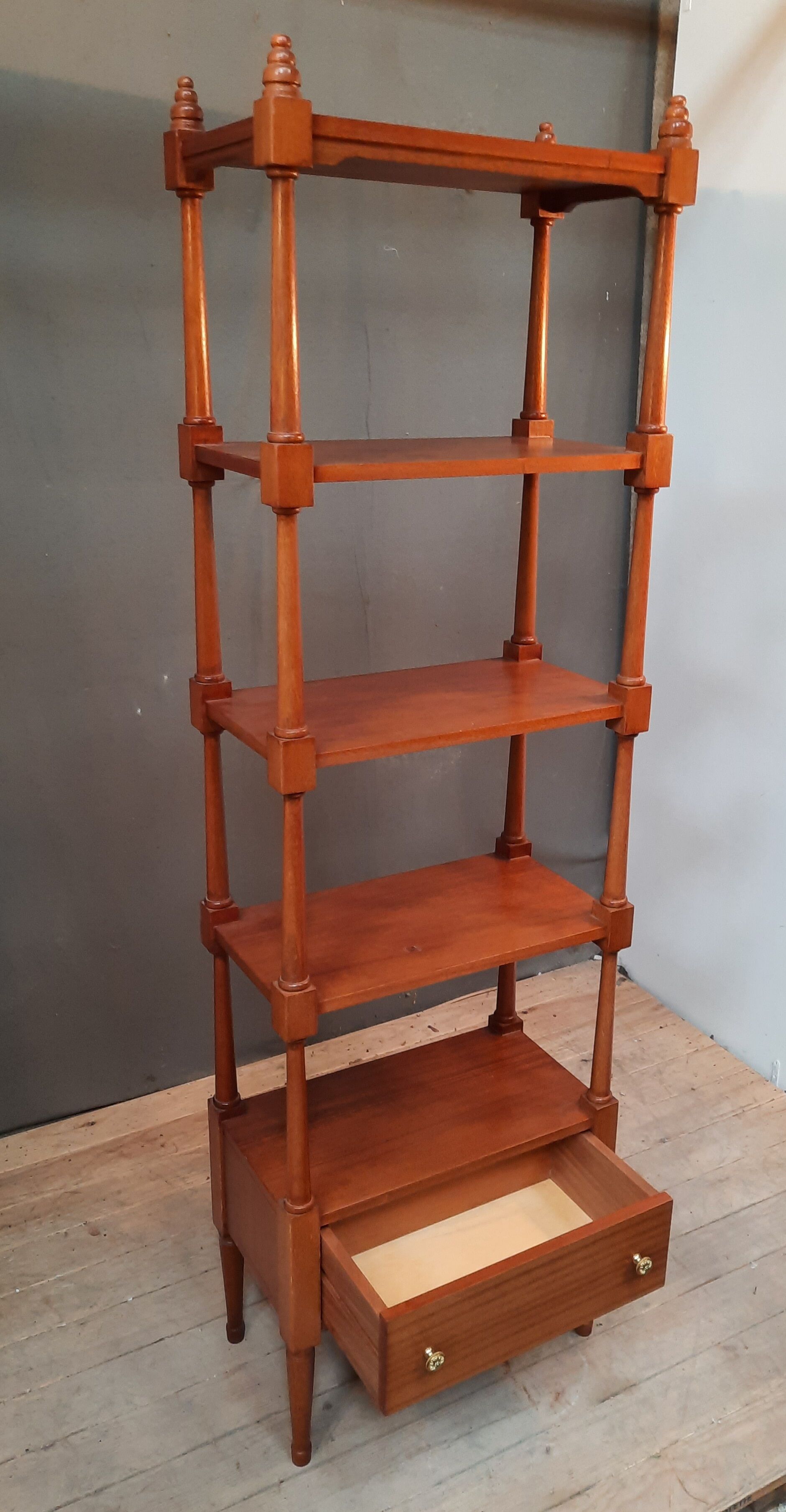 Natural wooden foot shelves