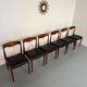 Lot of 6 chairs model 71 Scandinavian design Niels Otto Møller teak an60