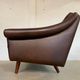 Vintage Danish mid-century retro Aage Christiansen (Matador) leather sofa 60s