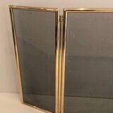 Brass and wire mesh firewall. french work. around 1970