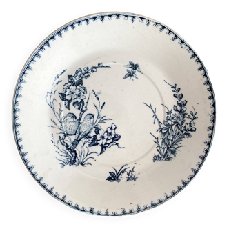 Lunéville ironstone dessert plate "Mésange"