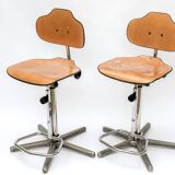 Paire de Chaises d’Atelier Vintage WERK SITZ – Icônes Industrielles