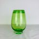 Vase verre bullé vert, vintage