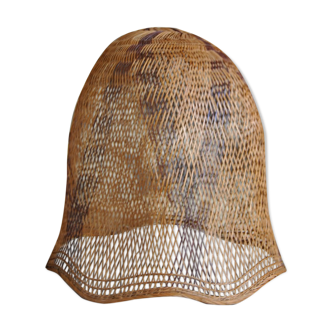 Braided raffia lampshade - Vintage authentic 70s