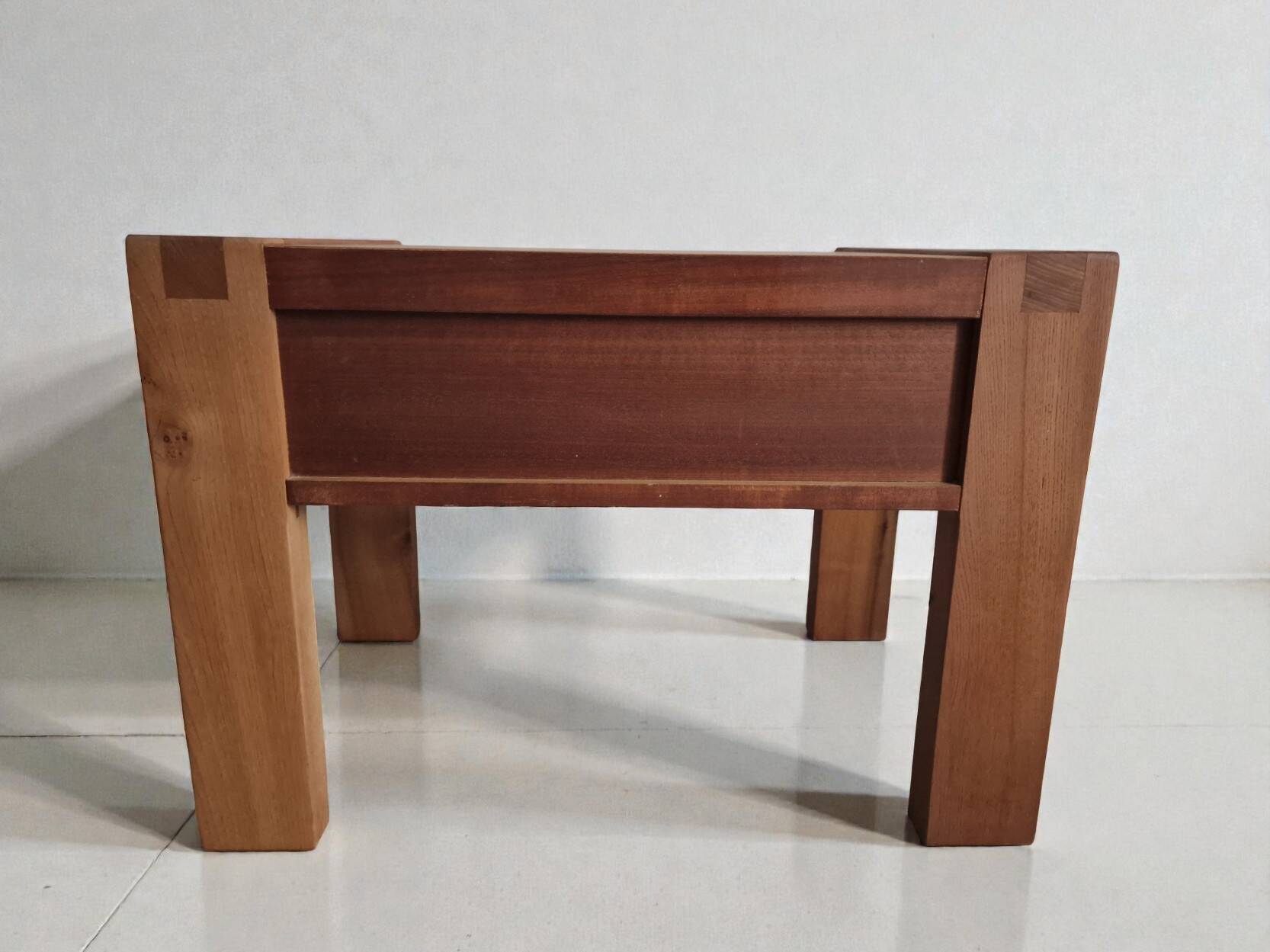 Monopoly-style elm bedside table regain