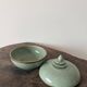 Mooie oude jade achtige blauwe groene keramische pot