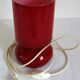 Red glass mushroom lamp IKEA from the 90s.