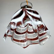 Brown Murano glass Fazzoletto pendant by AV Mazzega, Italy, 1970s