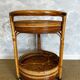 2-tiered round bamboo bar cart in the style of Vivai del Sud, Italy, 1960s