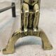 Pair of bronze "Shamans" andirons by Anton Prinner