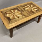 Table Basse à Dessus Parquet Ancien 110 cm