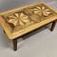 110 cm Coffee Table with Antique Parquet Top