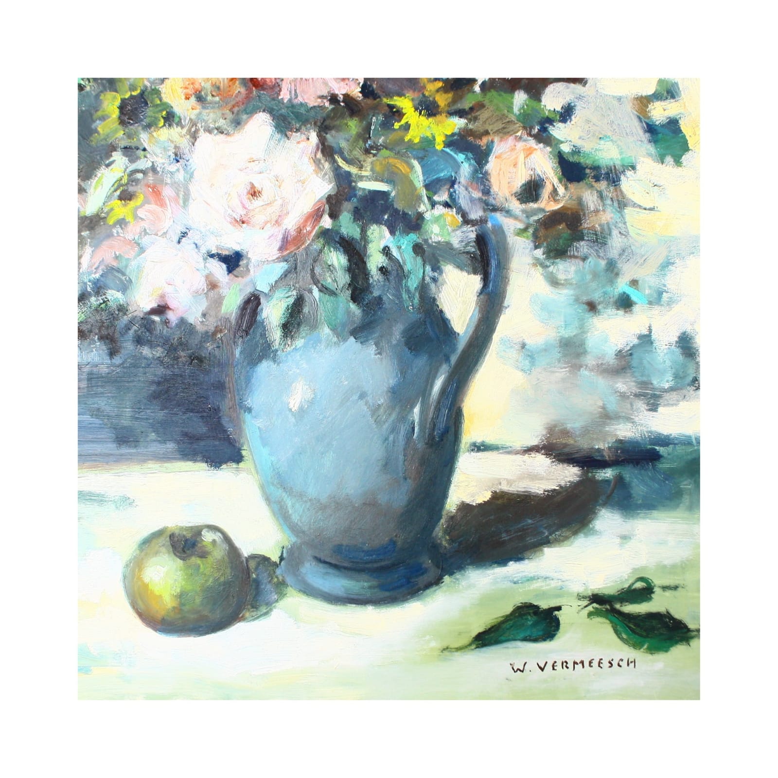 Tableau nature morte du peintre belge William Vermeesch