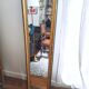 Rectangular mirror with beaded threads 35x128cm