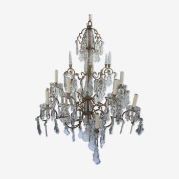 Regency cut crystal chandelier