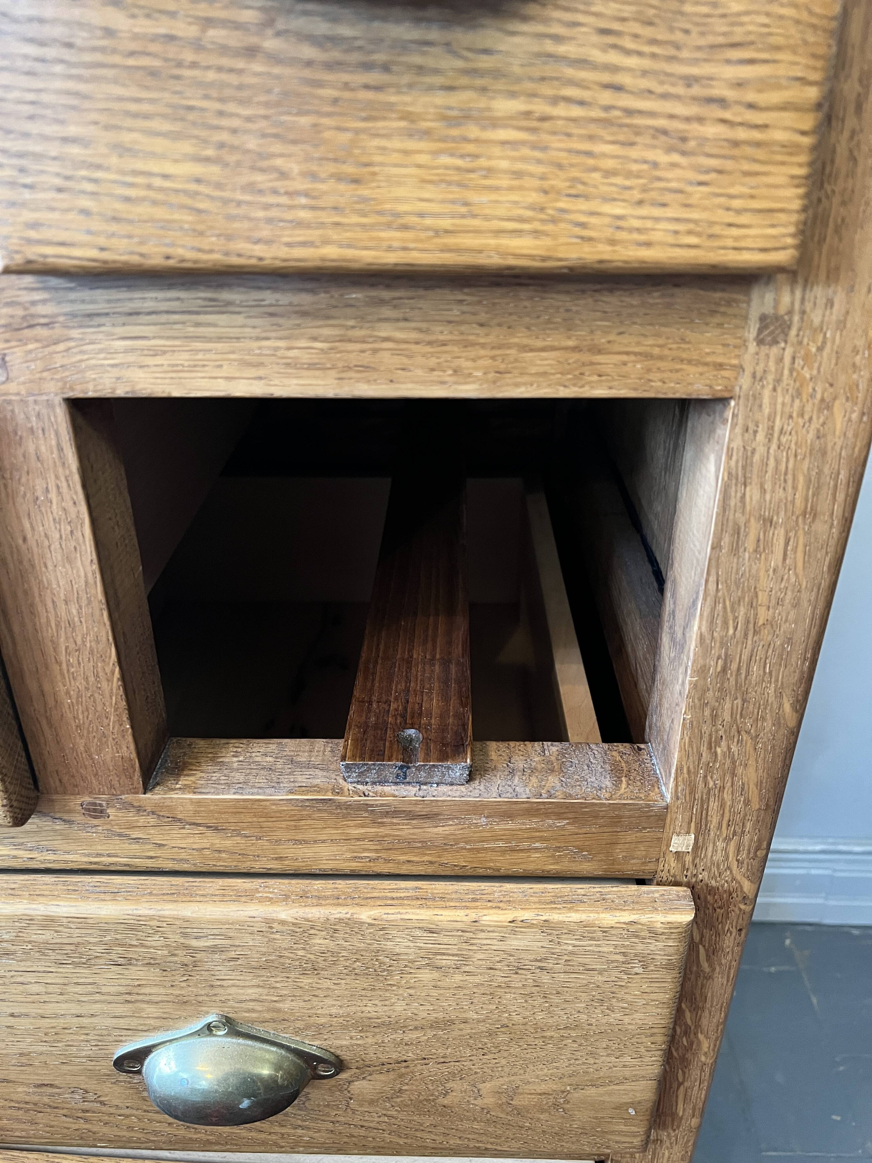 16 drawer counter in solid oak