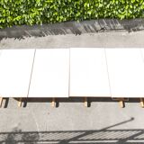 Rare set of 6 Baumann tables 1990, 80x120 and half moon 120cm
