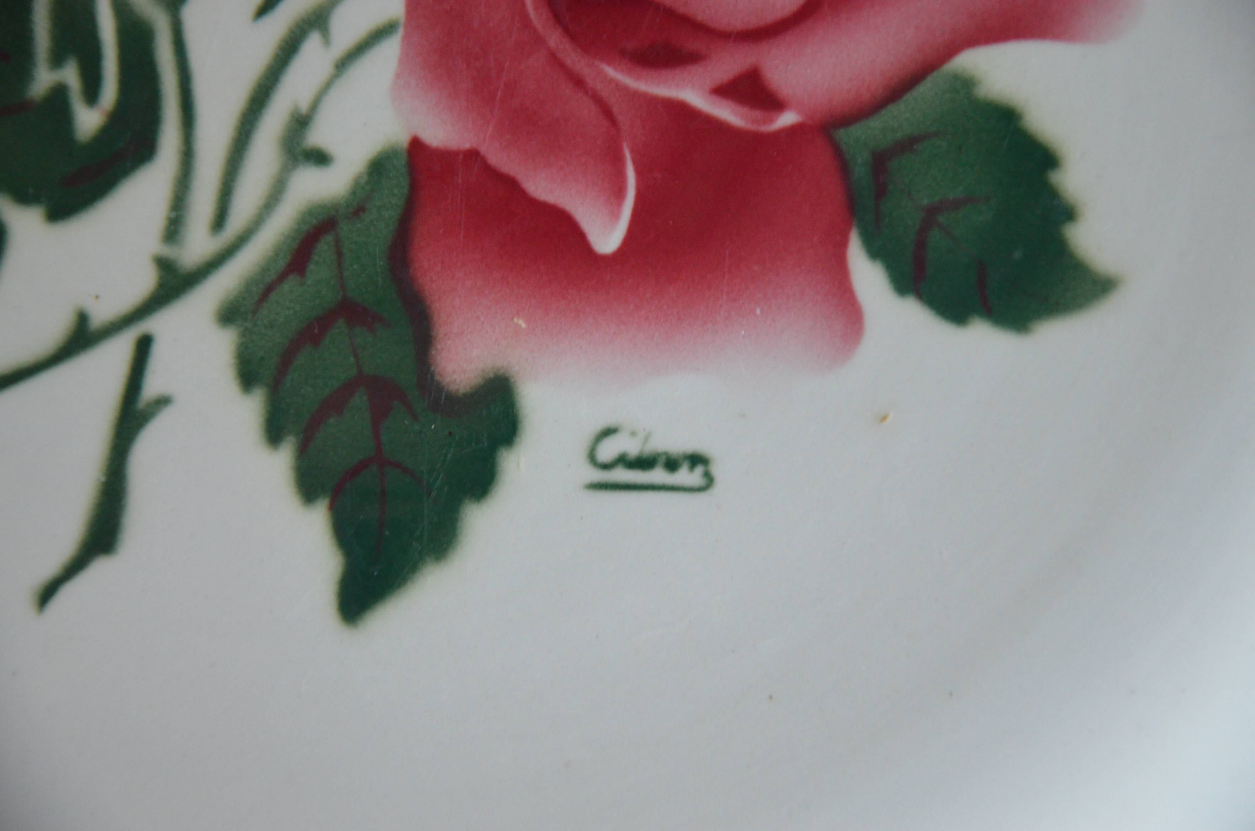 Semi-hollow dish Sarreguemines and Digoin, Cibon collection