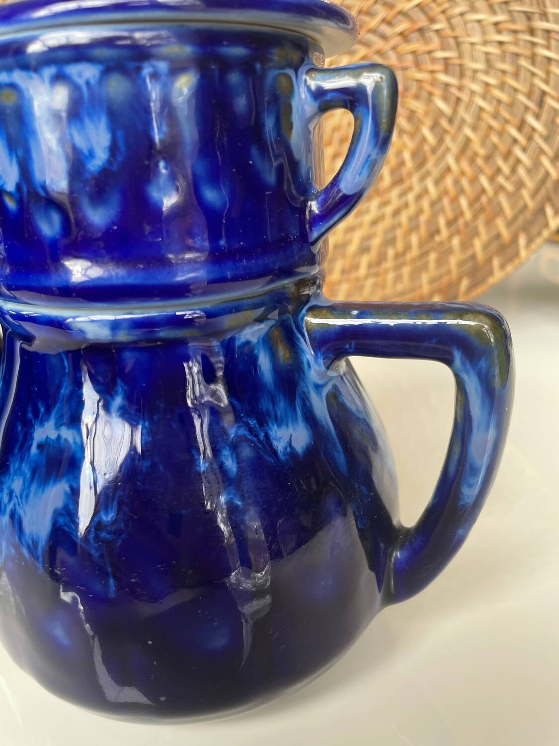 Old enameled coffee pot