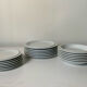 White and silver plates