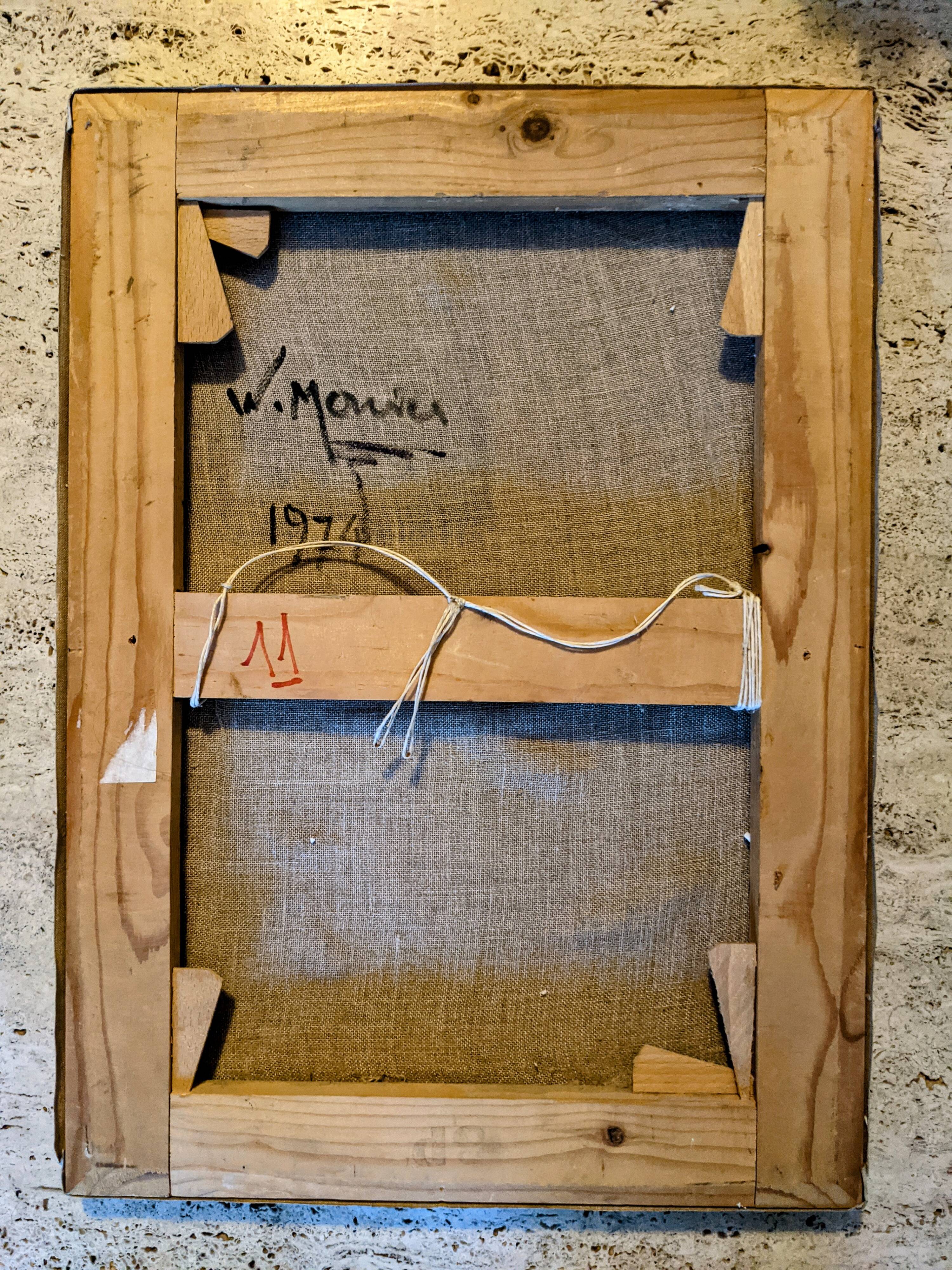 Tableau huile sur toile scène de famille