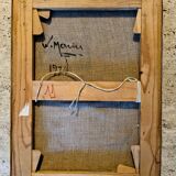 Tableau huile sur toile scène de famille