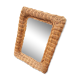 1950 braided wicker mirror 31x41cm