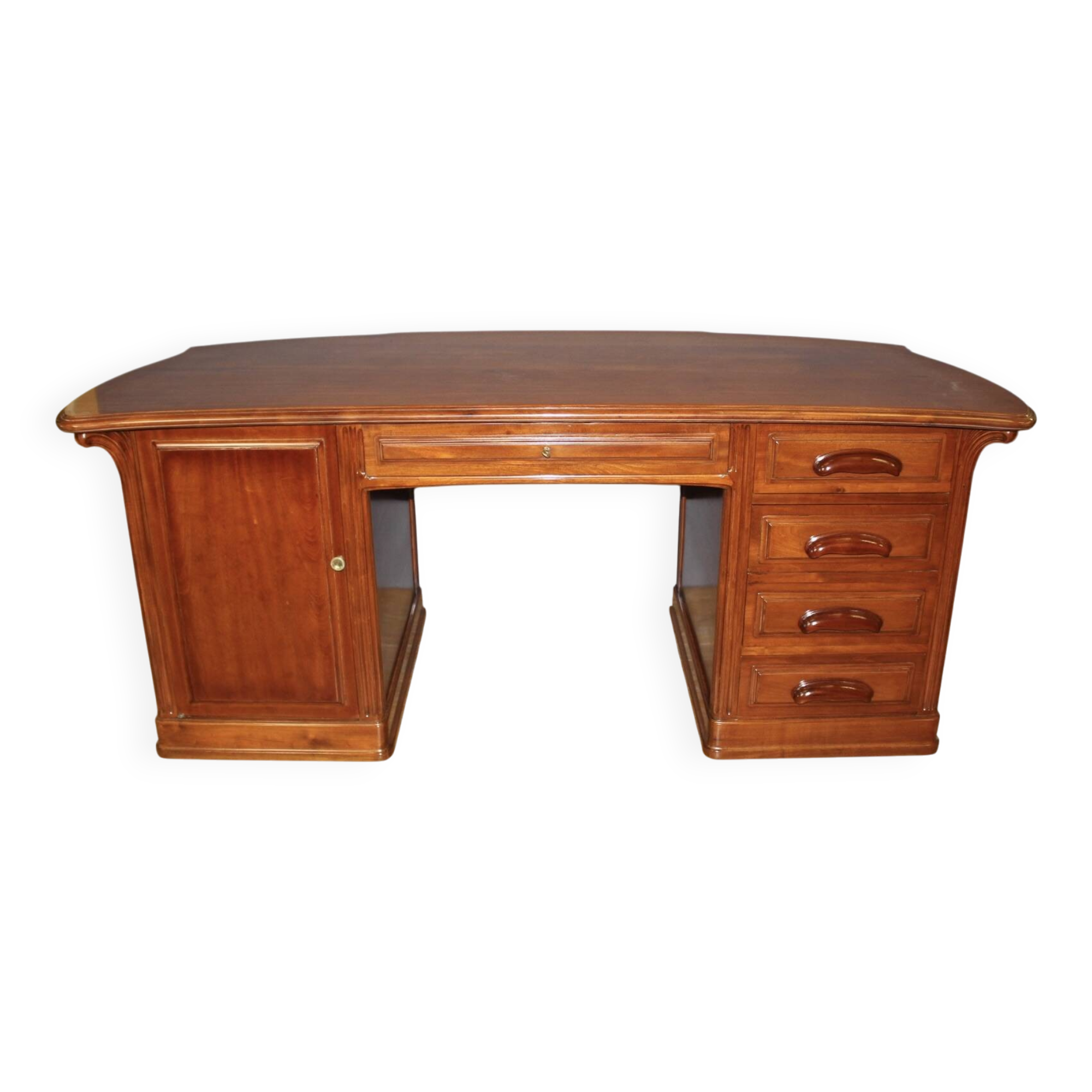 Art Nouveau Mahogany Desk Plate by Emile Gallé