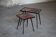 2 nesting varnished ceramic coffee tables - the brothers jean & robert cloutier 1950