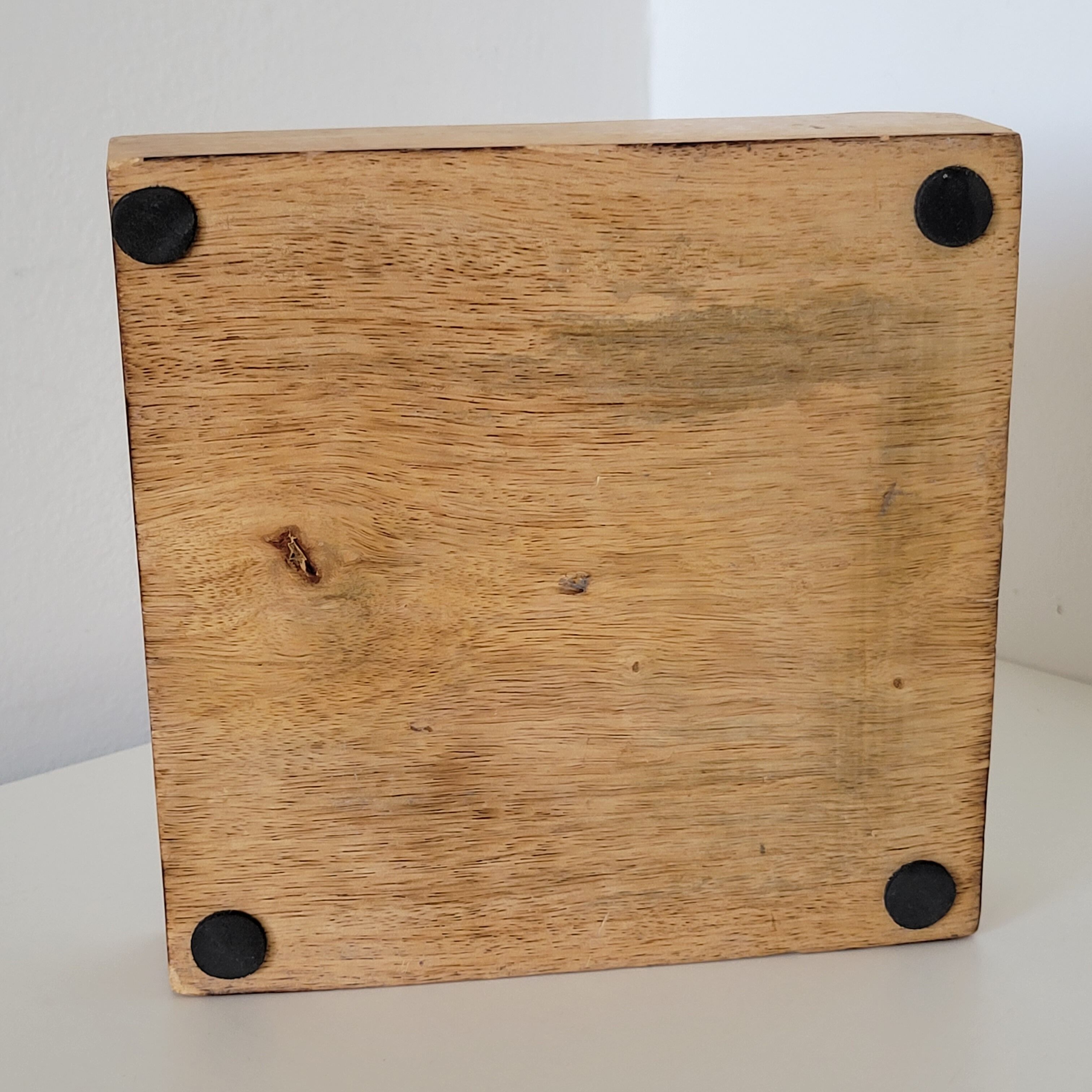 Ashtray empty pocket brutalist industrial metal and wood