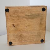 Ashtray empty pocket brutalist industrial metal and wood