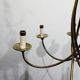 6-light chandelier in bronze and brass