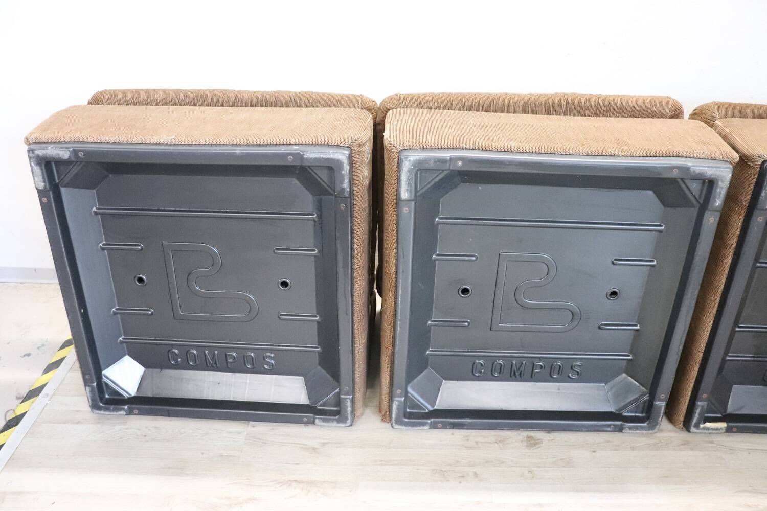 Modular Velvet Sofa by Busnelli, Italy, 1970s