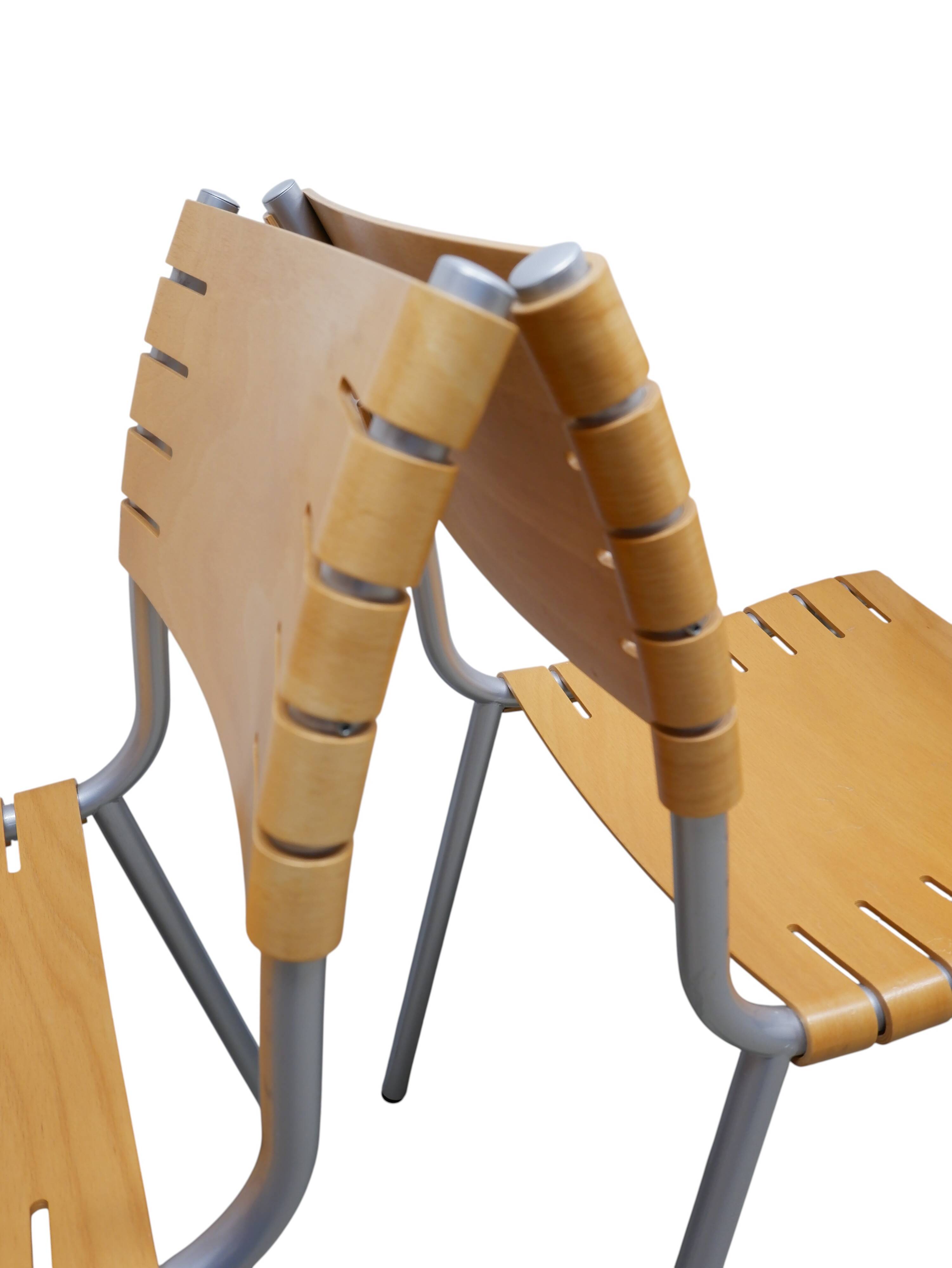 Set of 4 Ruud Jan Kokke chairs for Harvink Holland, 1980s