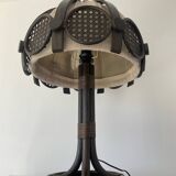 Lampe en rotin et cannage des années 60-70