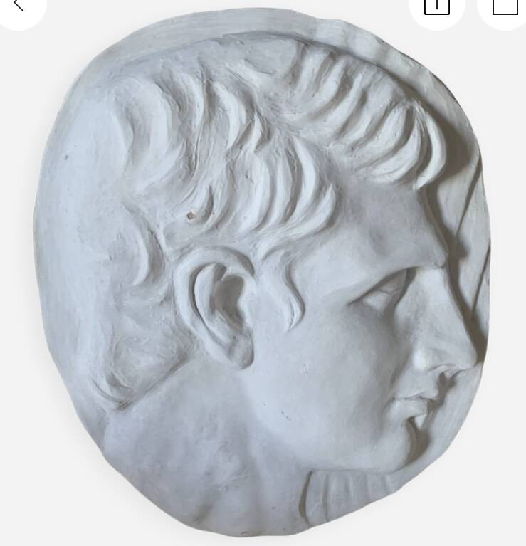 Bas relief plaster medallion