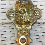 Applique bougeoir en bronze en forme de fleur s.xix