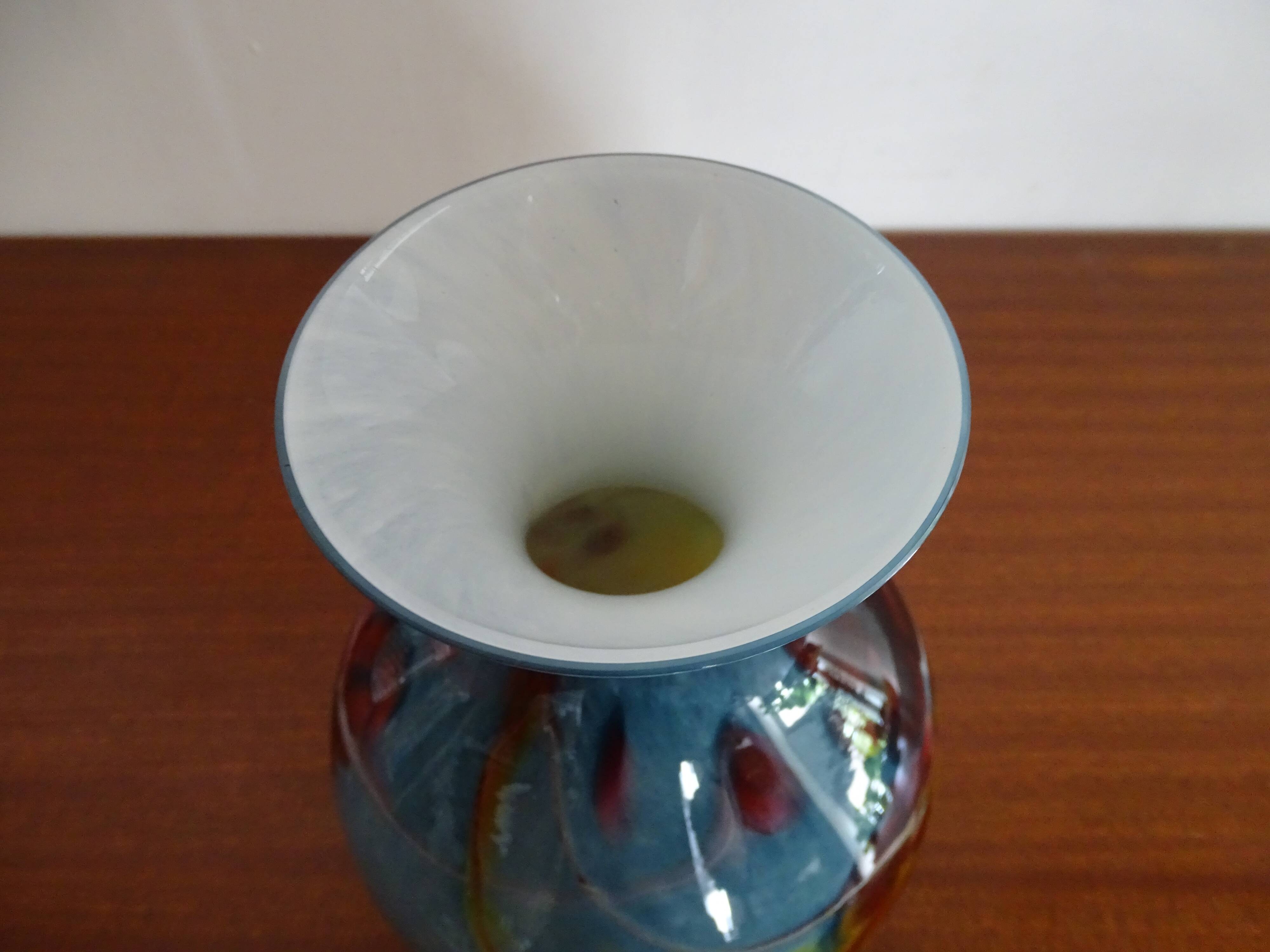 LA ROCHERE crystal vase, multi-layered blown glass, 20th century, labeled