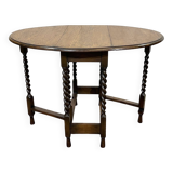 English folding oak table from the early 20th century GATELEG