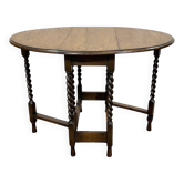 Table pliante anglaise en chêne début XXème GATELEG